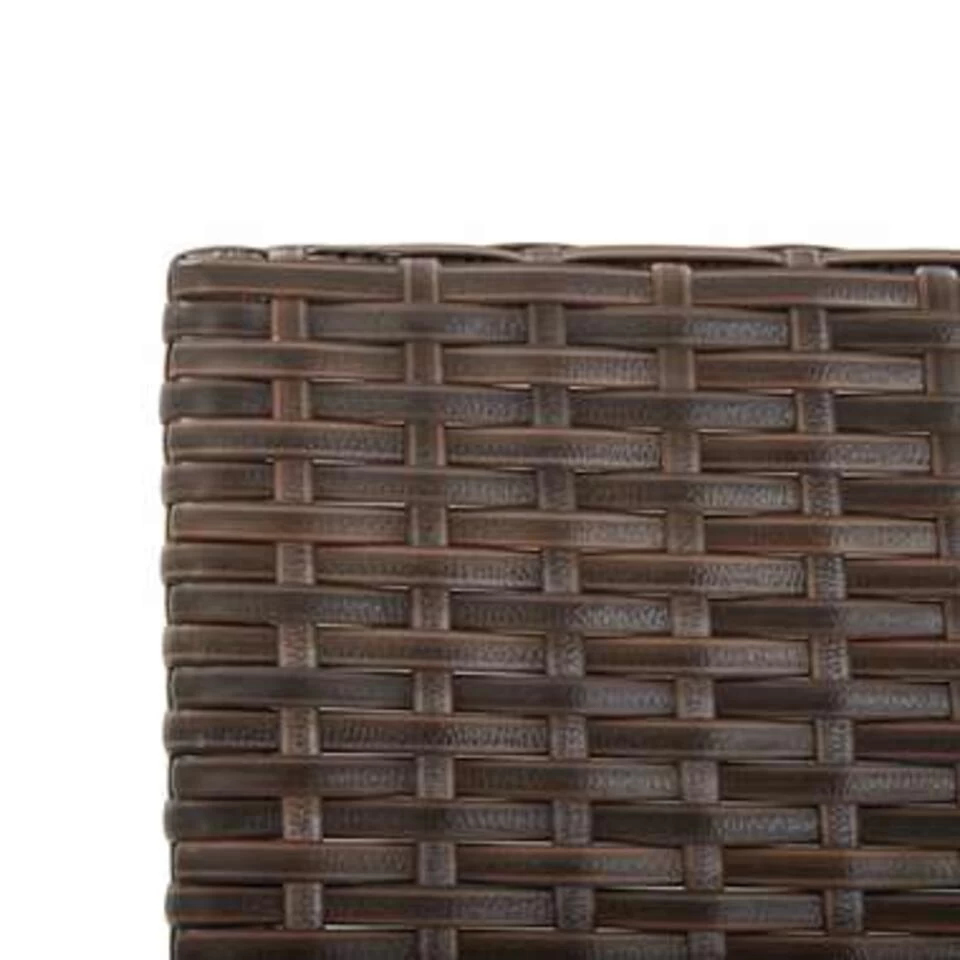 VidaXL Tuinbank Met Kussens 176 Cm Poly Rattan Bruin 4 VidaXL Tuinbank Met Kussens 176 Cm Poly Rattan Bruin - Afbeelding 2