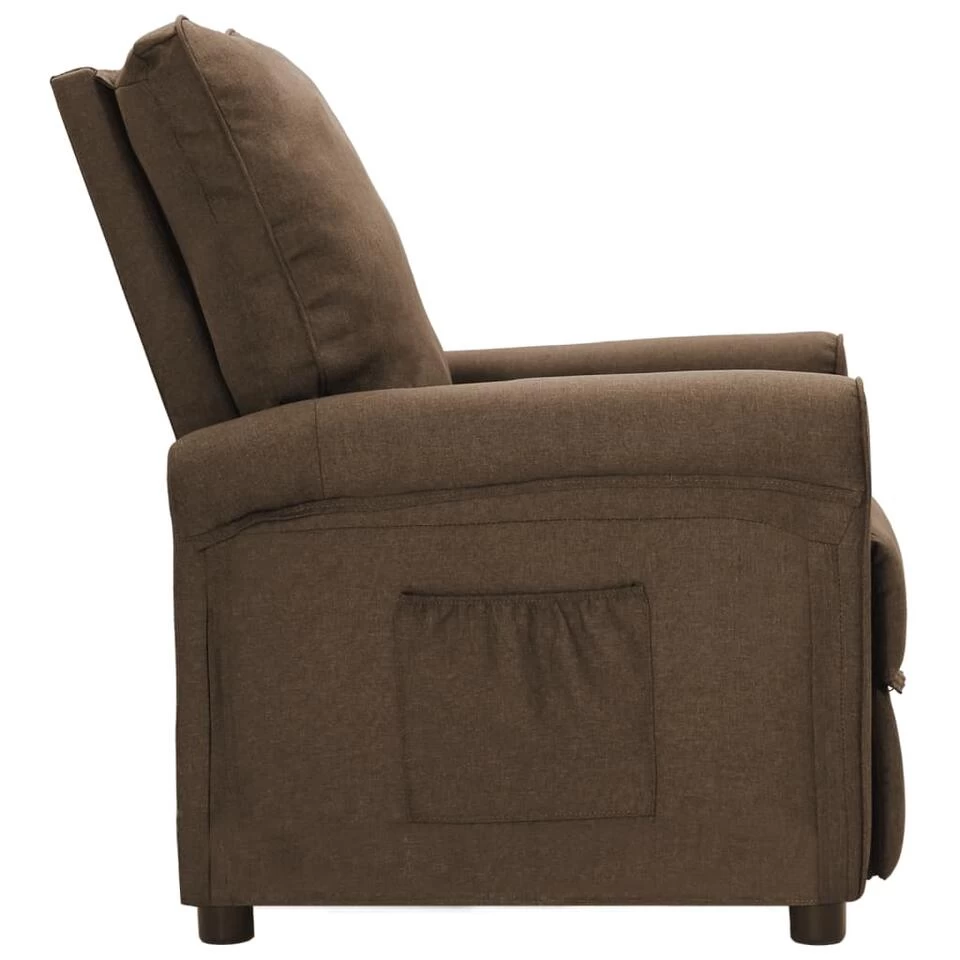 VidaXL Recliner Stof Bruin 5 VidaXL Recliner Stof Bruin - Afbeelding 3