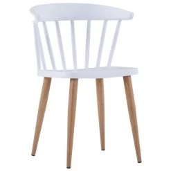 VidaXL Eetkamerstoelen 2 St Kunststof Wit -Buitenmeubelen Verkoop 65597bb5829c455596fff118fe27c7c1