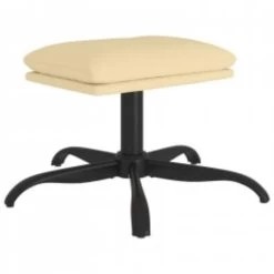VidaXL Relaxstoel Met Voetenbank Crèmewit Fluweel -Buitenmeubelen Verkoop 6b4e8ad64767421da11903fd2f33bf47