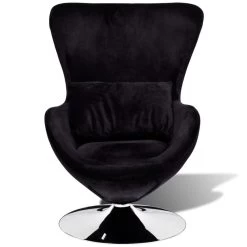 VidaXL Fauteuil Eivormig Zwart -Buitenmeubelen Verkoop 70f7559bbec84f09b68fa117f8c8940f