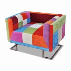 VidaXL Fauteuil Met Patchwork Ontwerp En Verchroomde Poten Kubus Stof 8 VidaXL Fauteuil Met Patchwork Ontwerp En Verchroomde Poten Kubus Stof -Buitenmeubelen Verkoop 7135fe78caa84f81bf798f7e9af8c5d6