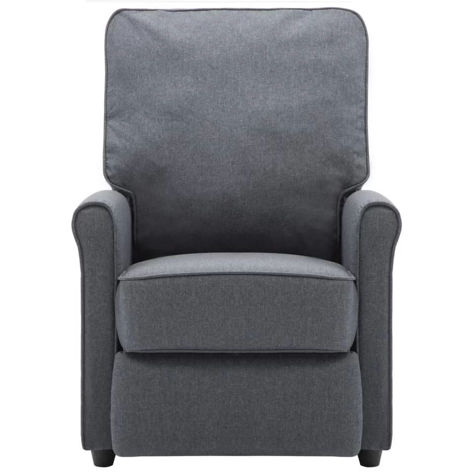 VidaXL Televisiefauteuil Stof Donkergrijs Fauteuil Tv-Stoel Leunstoel Zetel 4 VidaXL Televisiefauteuil Stof Donkergrijs Fauteuil Tv-Stoel Leunstoel Zetel - Afbeelding 2
