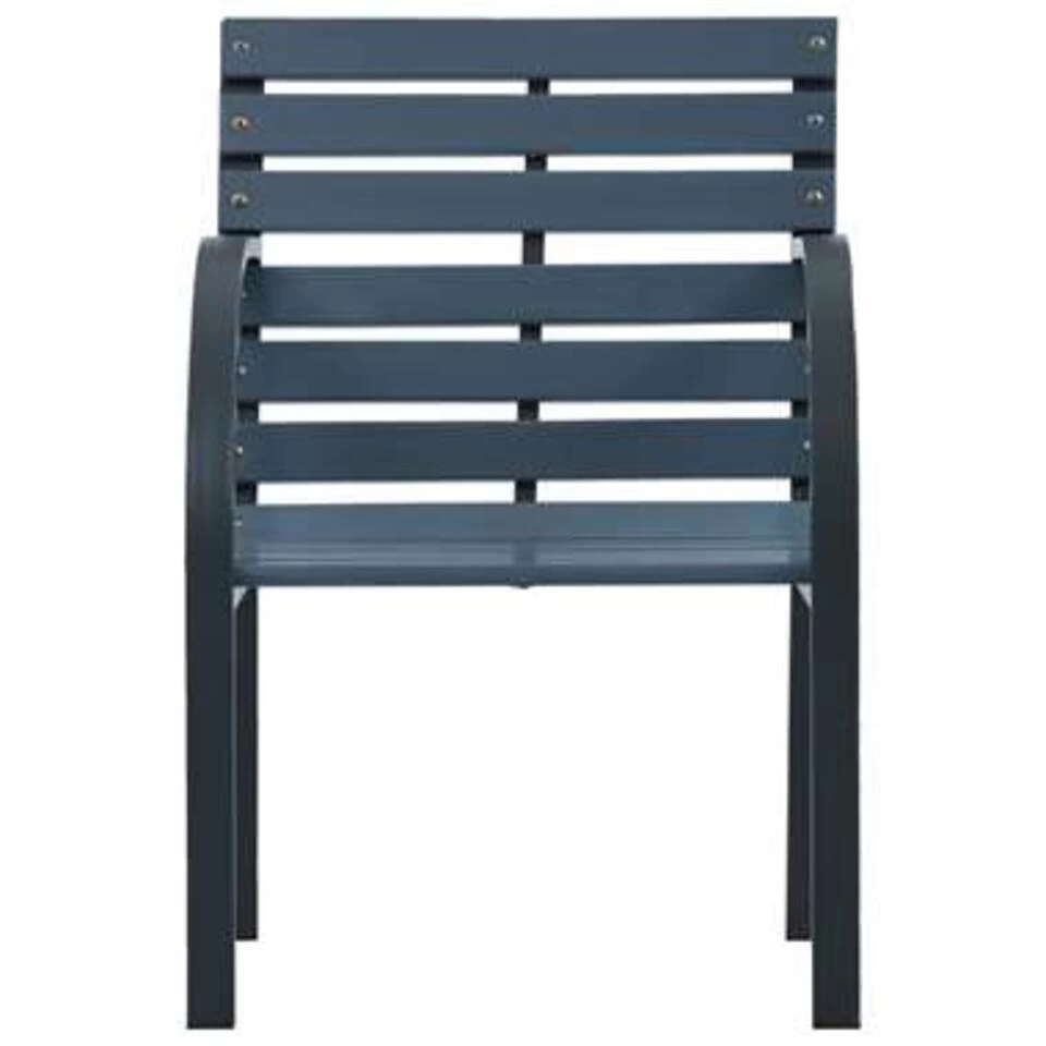 VidaXL Tuinstoelen 2 St Hout Grijs 5 VidaXL Tuinstoelen 2 St Hout Grijs - Afbeelding 3