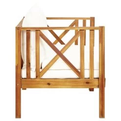 VidaXL Tuinbank 2-zits Met Kussens 122 Cm Massief Acaciahout -Buitenmeubelen Verkoop 8bac5842d89b4c6c9eefc2157d1d3b2a