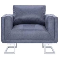 VidaXL Fauteuil Kubus Kunstsuède Grijs 8 VidaXL Fauteuil Kubus Kunstsuède Grijs -Buitenmeubelen Verkoop 9cee1d1424014affa649775f486e5338