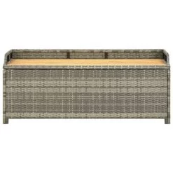 VidaXL Tuinopbergbank 120 Cm Poly Rattan Grijs -Buitenmeubelen Verkoop 9e2fd9bde6654e1c99dbff8f7652e216