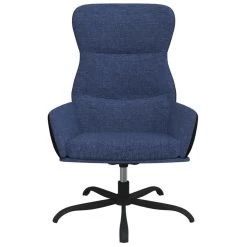 VidaXL Relaxstoel Met Voetensteun Stof Blauw -Buitenmeubelen Verkoop 9fe6784b85924c8a99ba9818af9b9ed0