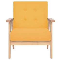 VidaXL Stoelen Stof Geel -Buitenmeubelen Verkoop a3e73fb13a5d424c90869a84beaee2fd