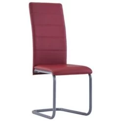 VidaXL Eetkamerstoelen 2 St Kunstleer Rood -Buitenmeubelen Verkoop aa647b0ae0774789986166779fc36a08