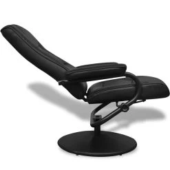 VidaXL Tv-fauteuil Met Voetenbankje Kunstleer Zwart -Buitenmeubelen Verkoop b4848636b5834f149d9bf40840e3bc1b