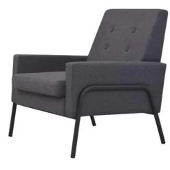 VidaXL Fauteuil Staal En Stof Donkergrijs -Buitenmeubelen Verkoop c0e93134ba9b42c1a72c80deaaab83d7