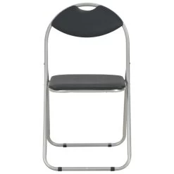 VidaXL Eetkamerstoelen Inklapbaar 2 St Kunstleer Zwart -Buitenmeubelen Verkoop c853dbbcceca4843a13eba9b77642670
