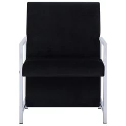 VidaXL Fauteuil Met Chromen Poten Fluweel Zwart 9 VidaXL Fauteuil Met Chromen Poten Fluweel Zwart -Buitenmeubelen Verkoop cad1001d6ba54cf3a13360753a3ae743