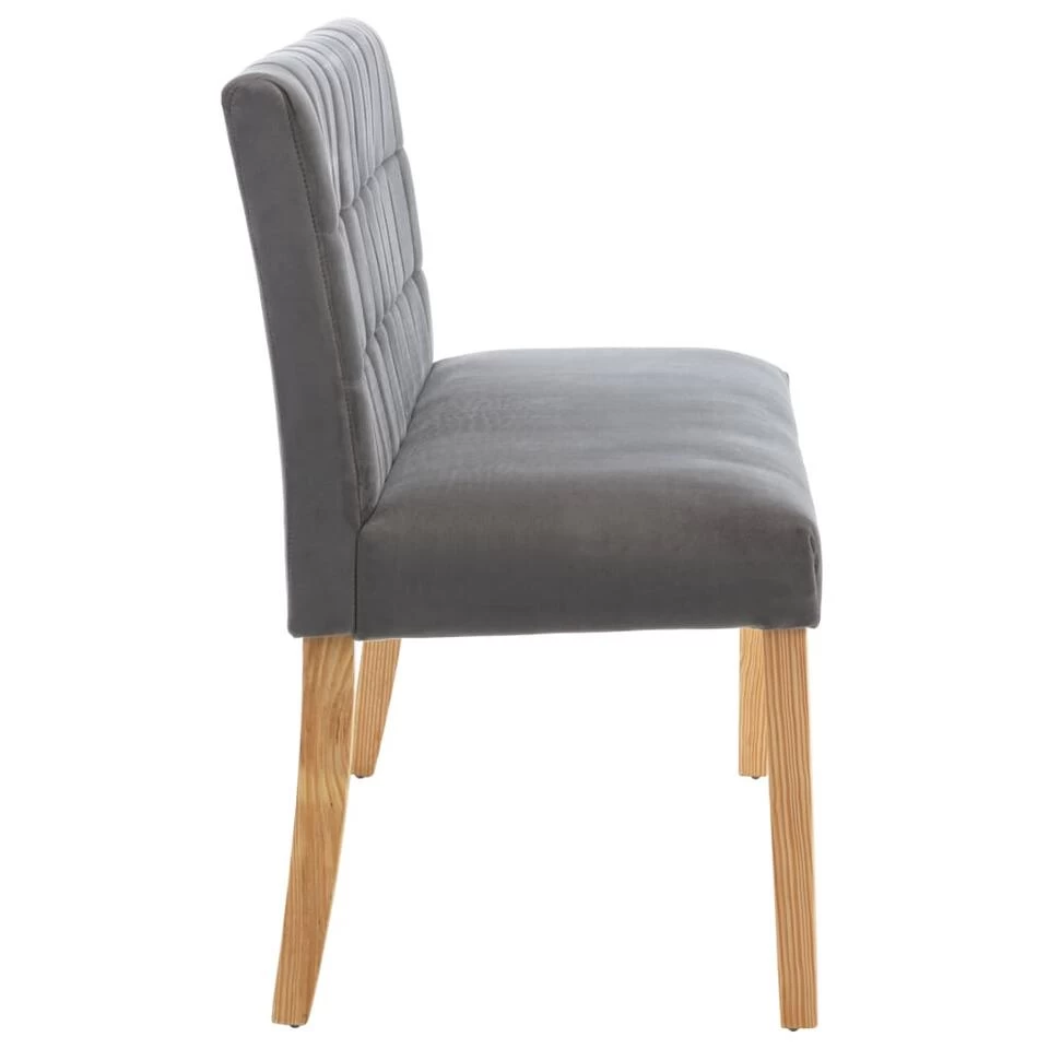 VidaXL Bankje 140 Cm Fluweel Grijs 6 VidaXL Bankje 140 Cm Fluweel Grijs - Afbeelding 4