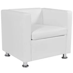 VidaXL Fauteuils Kunstleer Wit -Buitenmeubelen Verkoop d48816c89d1c42658f8b25490aef1869