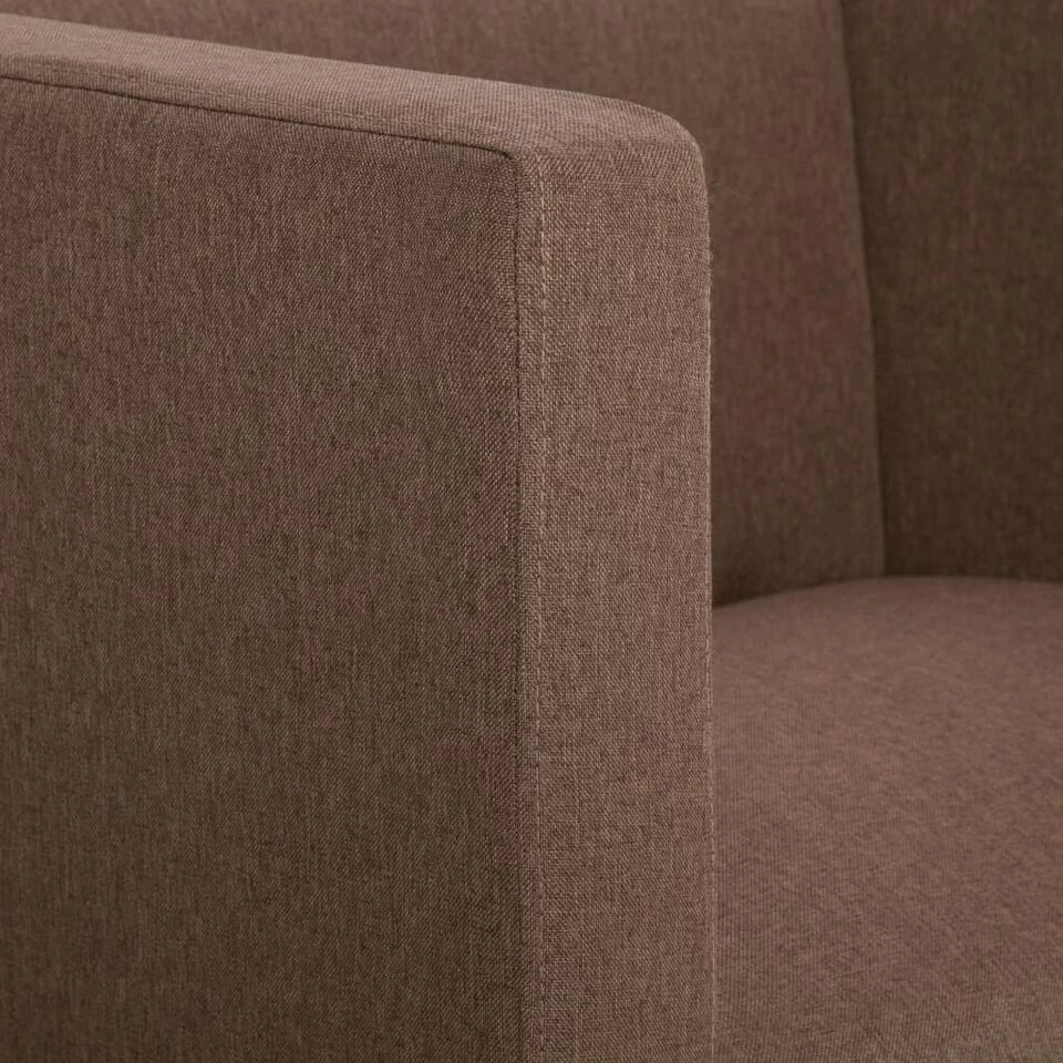 VidaXL Fauteuil Kubus Stof Bruin 5 VidaXL Fauteuil Kubus Stof Bruin - Afbeelding 3