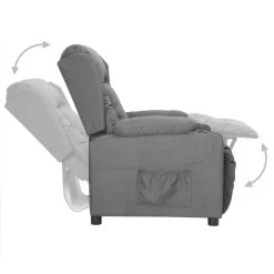 VidaXL Fauteuil Verstelbaar Stof Lichtgrijs 9 VidaXL Fauteuil Verstelbaar Stof Lichtgrijs -Buitenmeubelen Verkoop f23644ccc2e5448dbfeb701922baeed3