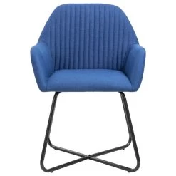 VidaXL Eetkamerstoelen 2 St Stof Blauw -Buitenmeubelen Verkoop f7eadb3265c9438b93fbc30a52986b7d
