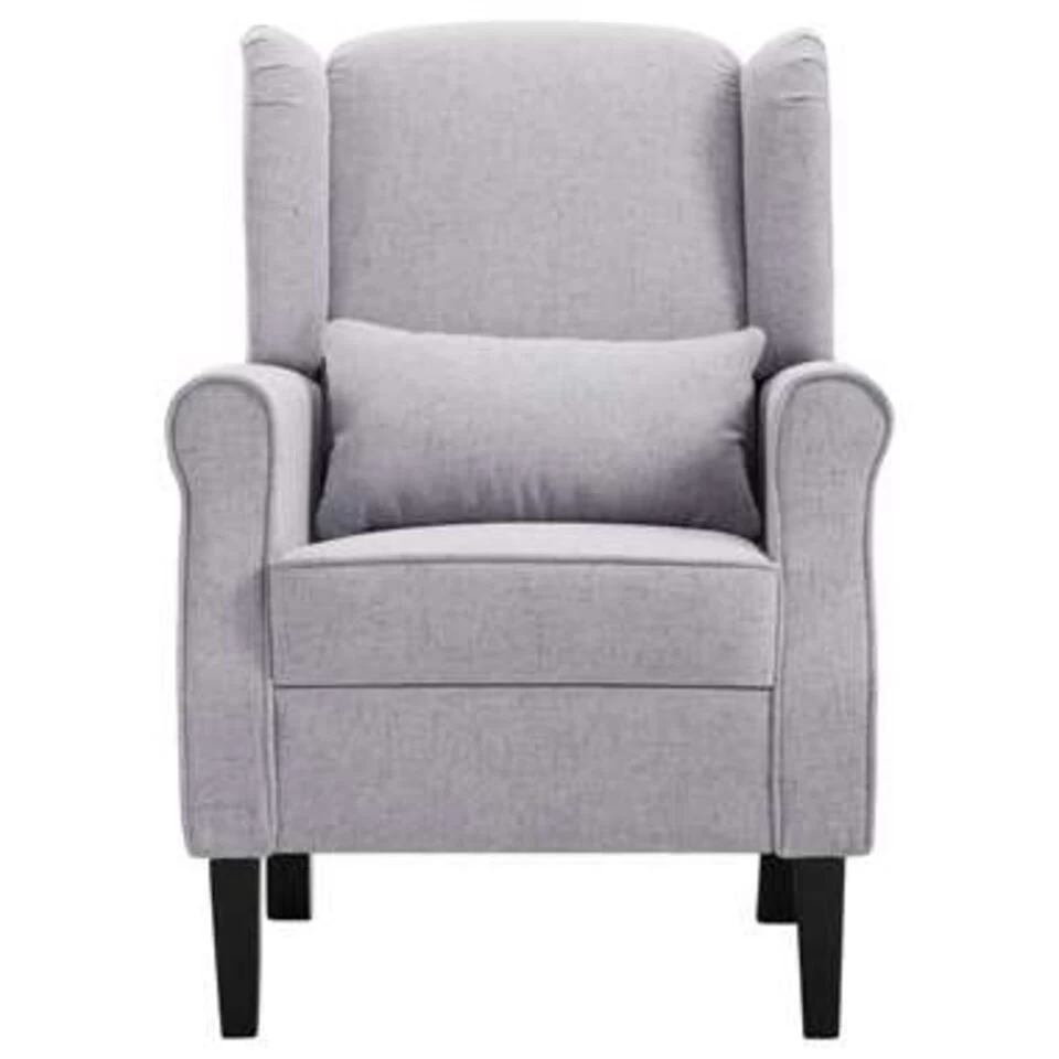 VidaXL Fauteuil Stof Lichtgrijs Armstoel Stoel Fauteuils Leunstoel Zitstoel 6 VidaXL Fauteuil Stof Lichtgrijs Armstoel Stoel Fauteuils Leunstoel Zitstoel - Afbeelding 4